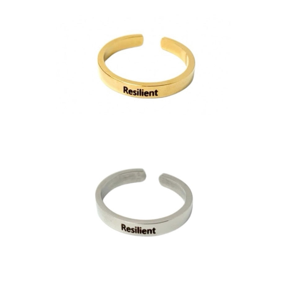 Resilient Engraved Ring (Adjustable)