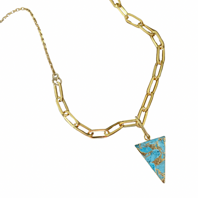 Valiant Necklace in Gold/Turquoise