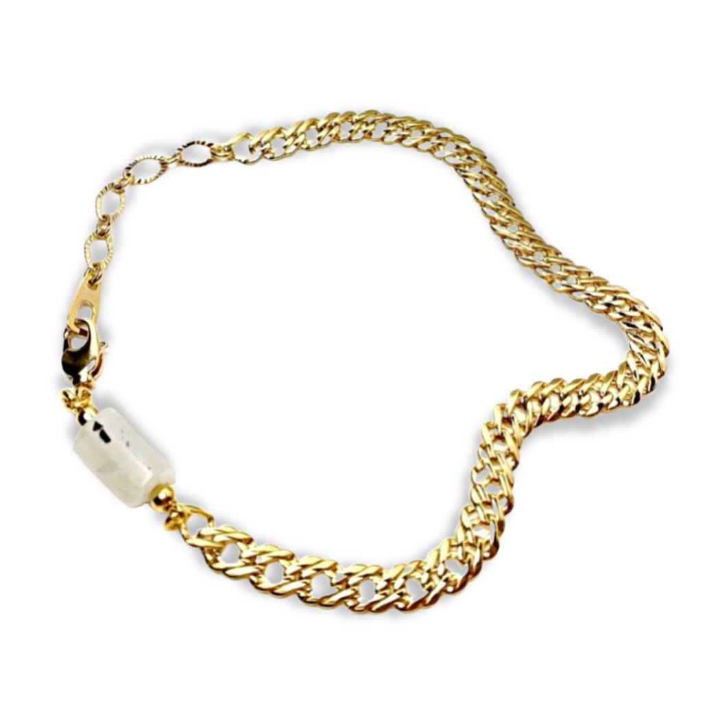 Aura Bracelet in Gold/Moonstone