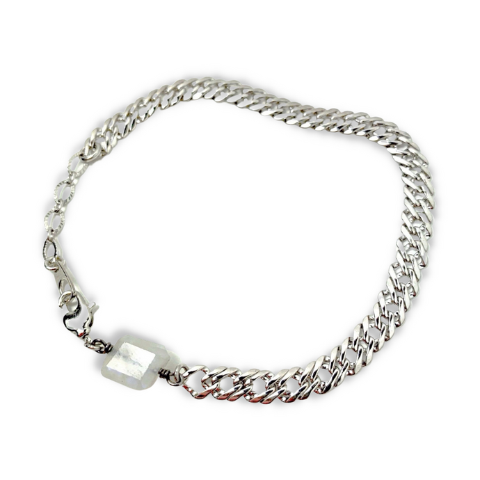 Aura Bracelet in Silver/Moonstone