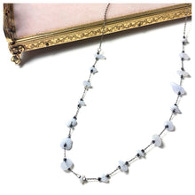 Imperial Layering Necklace in Silver/Blue Agate